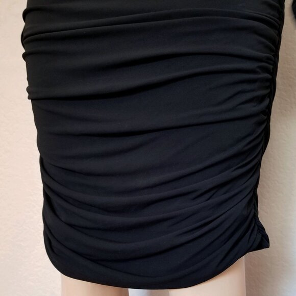 Elizabeth and James Blaise Ruched Dress M Black Sexy Bodycon LBD Designer $375 - Picture 11 of 13